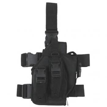 MFH Pierna Funda con 3 Cargador bolsas Negro