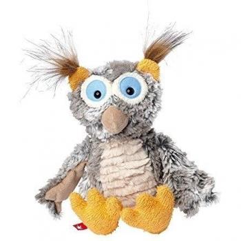Sigikid 38500 chico y chica, búho de peluche, color gris / naranja, 'Granja Sweety'