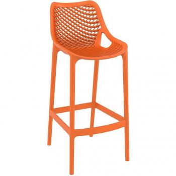 Air 75 Easy Clean Indoor or Outdoor High Cafe Bistro Bar Stool - Orange