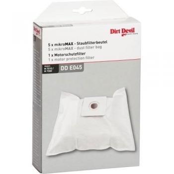 Dirt Devil 7010022 - Juego de 5 bolsas para aspiradoras y 1 filtro de protección del motor para aspiradoras Dirt Devil Skuppy M 7011