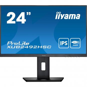 Iiyama ProLite XUB2492HSC-B5 23.8 Full HD IPS LED Monitor with 75Hz Refresh Rate, USB-C, Pivot Function