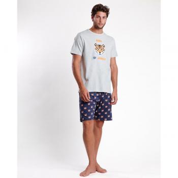 Pijama corto de hombre multicolor