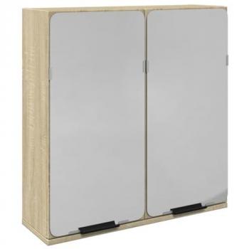 Mueble espejo de baño madera roble Sonoma 64,5x20x66,5 cm