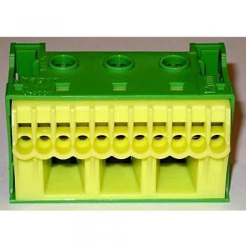 Hager KN14E - Bloque de Conexión Rápida PE con 14 Conectores (3x25 mm² + 11x4 mm²)