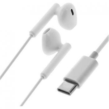 Auriculares Intra-auriculares USB Tipo C con Micrófono y Botones - Blancos