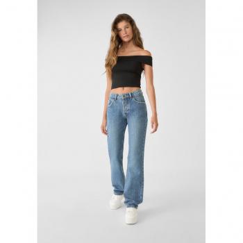 Stradivarius Straight Fit Jeans Blue Denim