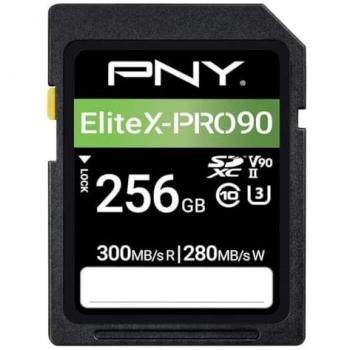 PNY X-PRO 90 256GB SDXC UHS-II Class 10 V90 Flash Memory Card