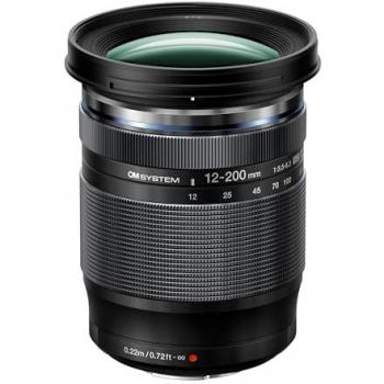 Objetivo M.Zuiko Digital ED 12-200mm F3.5-6.3, Zoom estándar, Adecuado para Todas Las cámaras MFT (Modelos Olympus OM-D & Pen, Serie G de Panasonic), Negro