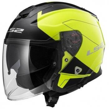 LS2 305212054M OF521 Casco Infinity Beyond Negro Hi, Color Vis Amarillo, Tamaño M