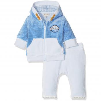 Timberland Ensemble Cardigan+Pantalon, Conjunto Ropa Interior para Bebés, Azul