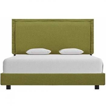 vidaXL - Cama tapizada clásica de Tela, Cama de Matrimonio, Cama Doble, Estructura de Cama, somier, Cama de Dormitorio, Tela Verde 120 x 200 cm