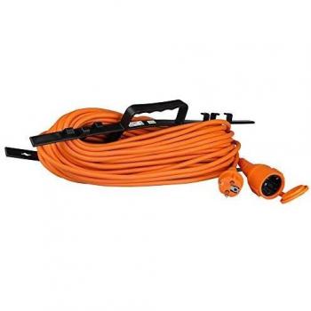Cable de extensión V-Tac 3G 1.5MM 30M 16A Color Naranja y Negro IP44