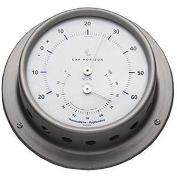 Termoímetro Higrómetro de Acero Inoxidable Satinado Ø110 mm