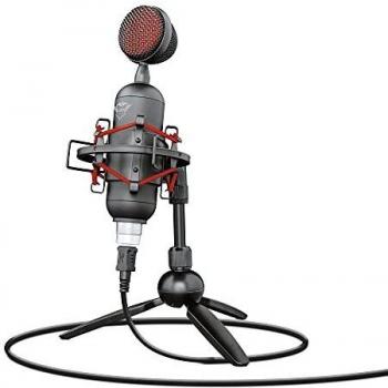 Trust Gaming GXT 244 Buzz Micrófono USB, Micrófono Gaming, Reproducción de Audio Cálida, Soporte Amortiguador, Micrófono para PC, Ordenador, Podcasts, Vlogs, Streaming, Youtube, Twitch - Negro