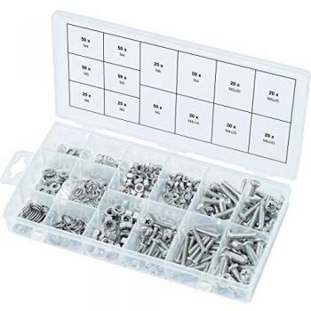 KS Tools 970.0510 - Bola cabezal de la máquina tornillos surtido, métricas, 300 PC