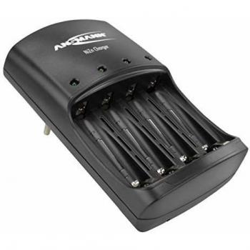 ANSMANN Cargador de níquel y zinc / cargador inteligente para 1-4 pilas recargables AAV / NiZn de tamaño AA de 1.5V: reemplaza las baterías desechables con baterías recargables debido a la misma tensión