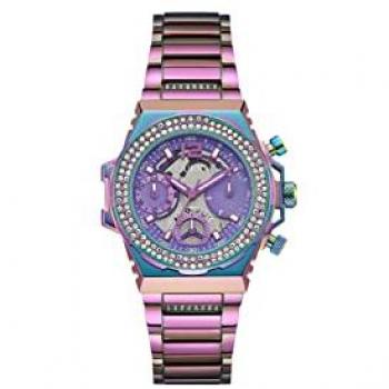 Reloj de Mujer Guess Fusion GW0552L4, Analógico, 36 mm, Acero y Correa Lila