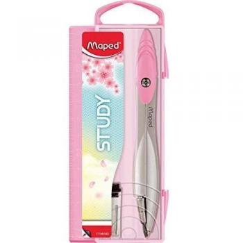 Compás Maped Metálico con Mina Pastel
