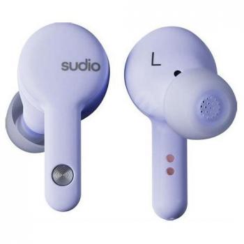 Auriculares In-Ear Sudio A2 Púrpura con Cancelación Activa de Ruido (ANC), True Wireless Stereo (TWS), Bluetooth 5.2, USB Tipo C, Resistencia al Agua IPX4, Aut