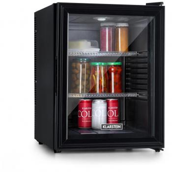 Mini frigorífico Klarstein Brooklyn 42 con puerta de cristal, estante LED y capacidad de 42 litros