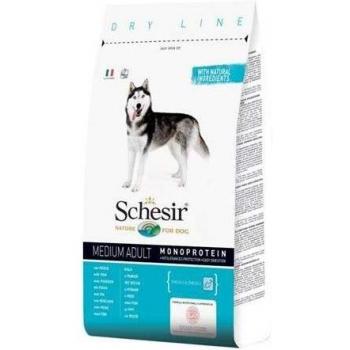 Schesir Adult Medium Nature Pescado - Pienso para perros, 3 kg, con pescado, oferta 3 + 1 gratis (4 x 3 kg)