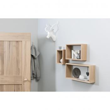 KIT 3 CUBOS-ESTANTES DECORATIVOS 12MM GROSOR 60.30.15 CM ROBLE SANOMA