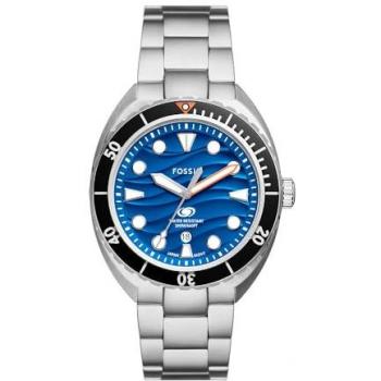 Fossil Breaker FS6064 Men's Stainless Steel Quartz Watch with Blue Dial