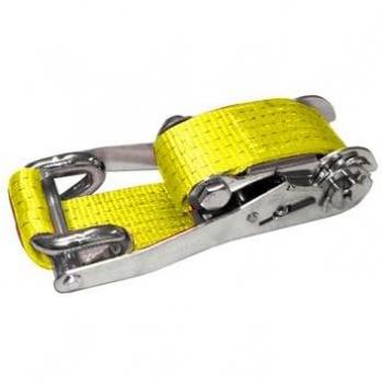 Cinta Ratchet Ponsa 50 mm x 0,5 m con Gancho Abierto - Color Amarillo