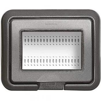 Placa Estanca Bticino Idrobox Luna IP55 3 Módulos Antracita 24603L