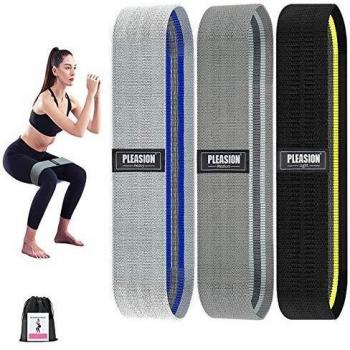 Bandas Elasticas Gluteos Musculacion, Antideslizante Tela Bandas de Resistencia para Mujeres, Hombres, Cintas Elasticas Fitness para Piernas/Glúteos/Muslo, Pilates, Yoga y Musculación