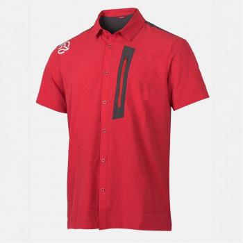 Camisa de hombre Ternua Kotni St M, manga corta, color rojo tomate