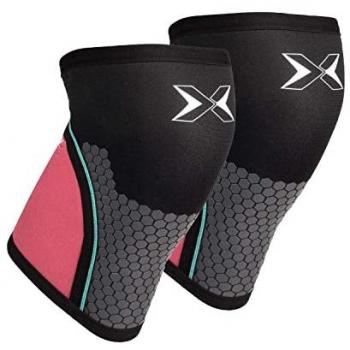 Rodilleras Neopreno PICSIL Hex Tech 7mm, Soporte Adicional para Powerlifting y Halterofilia (Pack de 2)