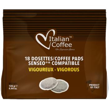Café Intenso Vigoroso 180 Monodosis (10x18 Pads) Compatible con Cafeteras Philips Senseo