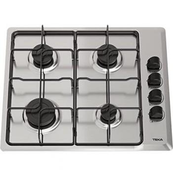 Teka GAS HLX 640 KLA0E IX BUT - Placa Gas Butano 4 Fuegos, Placa Gas 58 cm, Mandos Laterales, Auto Encendido