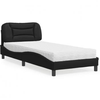 Cama con colchón negro 80x200 cm en cuero sintético Vidaxl