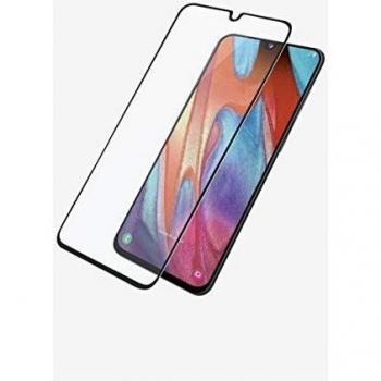 Protector de Pantalla de Cristal Templado PanzerGlass para Samsung Galaxy A41 - Negro/Transparente, Tecnología Antibacteriana, Resistencia a Rayones, Cobertura Completa, Protección Táctil 100%