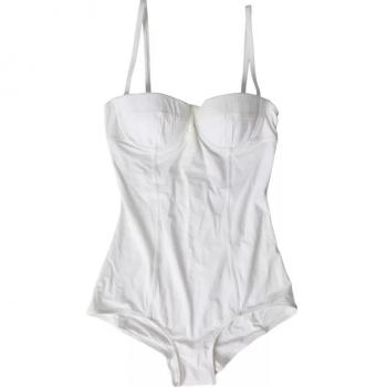 Italian Designer White One-Piece Swimsuit for Women - Dolce & Gabbana, Size XS