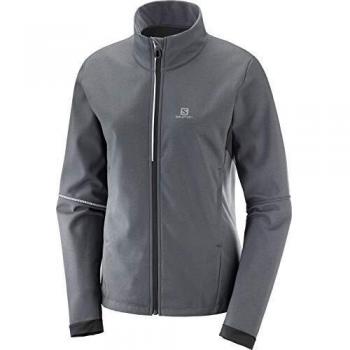 SALOMON Agile Jkt W Chaqueta Softshell, Mezcla de sintéticos, Mujer, Gris