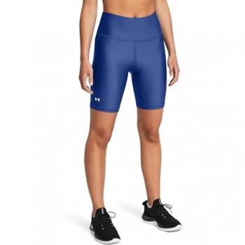 Under Armour Mallas Cortas Tech Bike para Mujer, HeatGear, color azul tecnológico/blanco, talla M