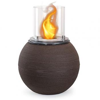 Chimenea de Bioetanol Botticelli Marrón para Jardín e Interior Ø 40 x H 54 cm