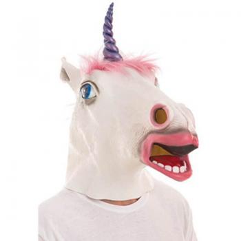 Máscara de Unicornio con Pelo