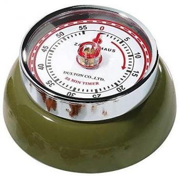 Zassenhaus Speed Kitchen Timer - Olive Green Stainless Steel Egg Timer