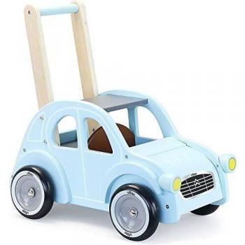 CORREPASILLOS CITROEN 2CV WALKING CAR - Vilac VI1132 VILAC, carrito andador de madera azul, diseño clásico Citroën 2CV, adecuado para niños, fomenta el equilibrio y la movilidad