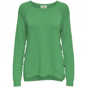 Only 15149377 Jersei Punto Fino con Volantes EN Costuras Laterales DONA Leprechaun M