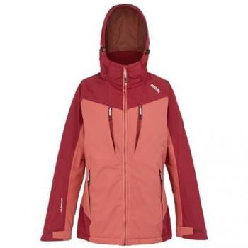 Regatta Women's Waterproof Insulated Winter Jacket - Coral and Red Colourblock, Size 10
