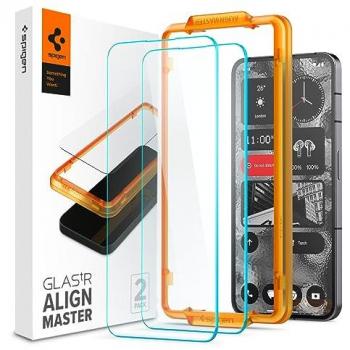 Protector de Pantalla Spigen ALM Glas.tR para Nothing Phone (2) - 2 Unidades, Dureza 9H, Instalación Fácil, Compatible con Funda, Transparente