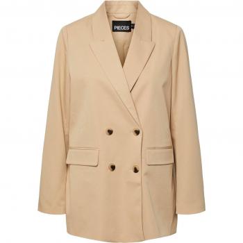 Blazer Oversize Beige para Mujer Pieces Thelma