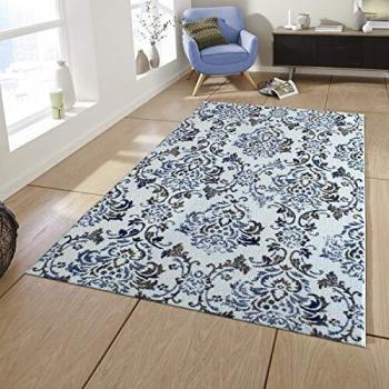 Homemania - Alfombra Hecha a máquina, diseño de Hojas, Moderna, Multicolor, de Polipropileno, 150 x 230 cm