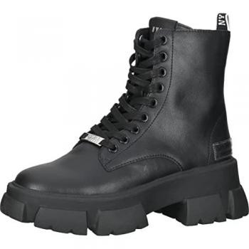 Steve Madden Tanker Women's Black Leather Ankle Boots