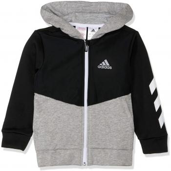 Adidas Comfi Chaqueta, Niños, Black/Grey Heather/Reflective Silver, 110